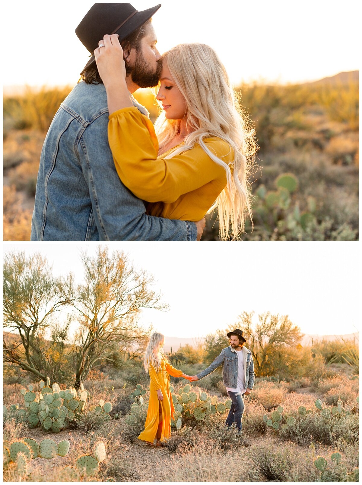 Romantic boho engagement session in Tucson Arizona with Melissa Fritzsche Photography