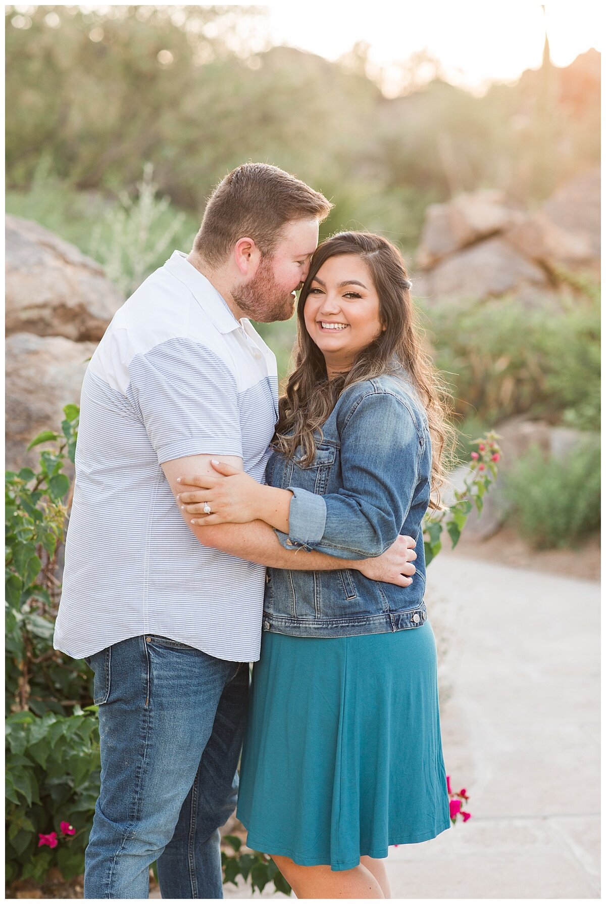 Engagement Photos at Stone Canyon Private Golf Community in Tucson, Arizona.