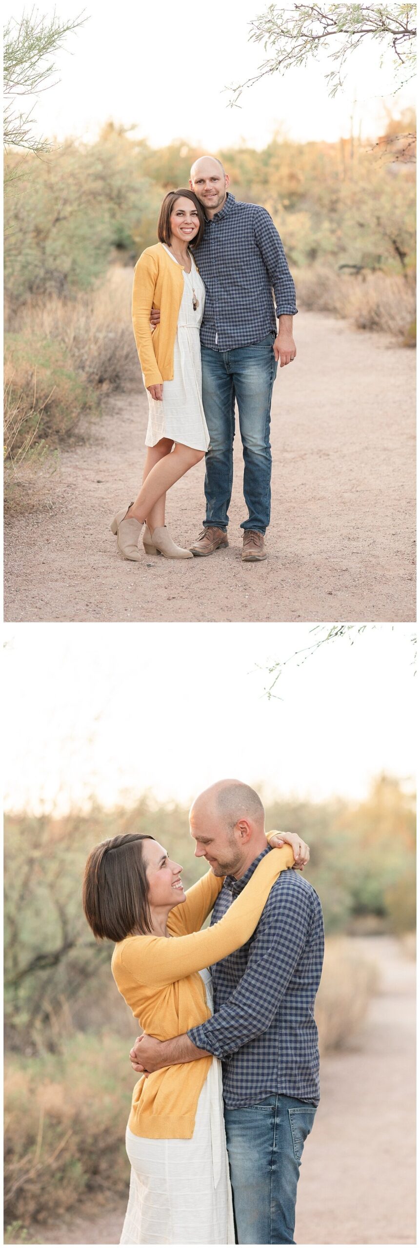 Oro Valley Family Photographer Melissa Fritzsche Photography captures parents during family session holding each other.