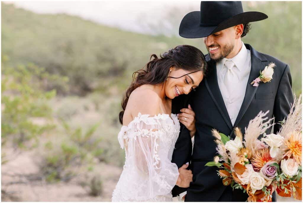 Tucson Wedding held at couple's home was absolutely stunning.