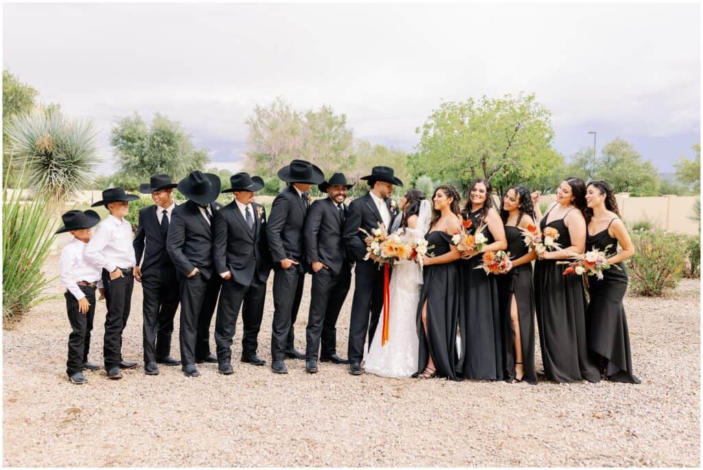 Full bridal party photos at Casino Del Sol Tucson Wedding