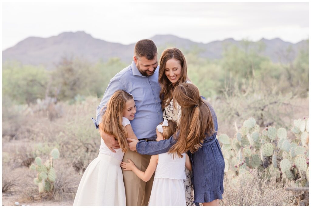 Tucson Family Photographer Captures Candid Lifestyle Photos in Tucson Desert